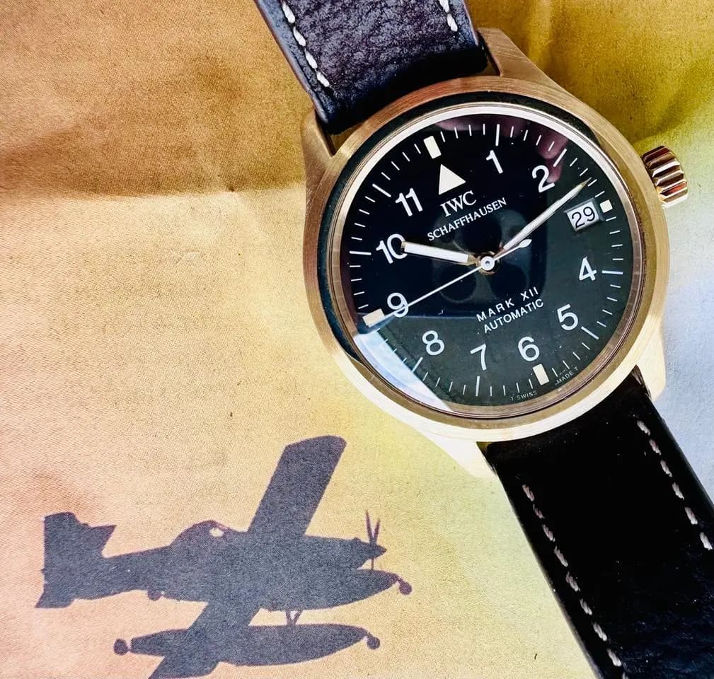 IWC Mark Xii Pilot Yellow Gold - full set - fresh from IWC - Service