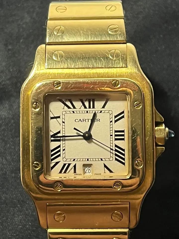 Cartier Santos 29mm Full Set 18k Gold