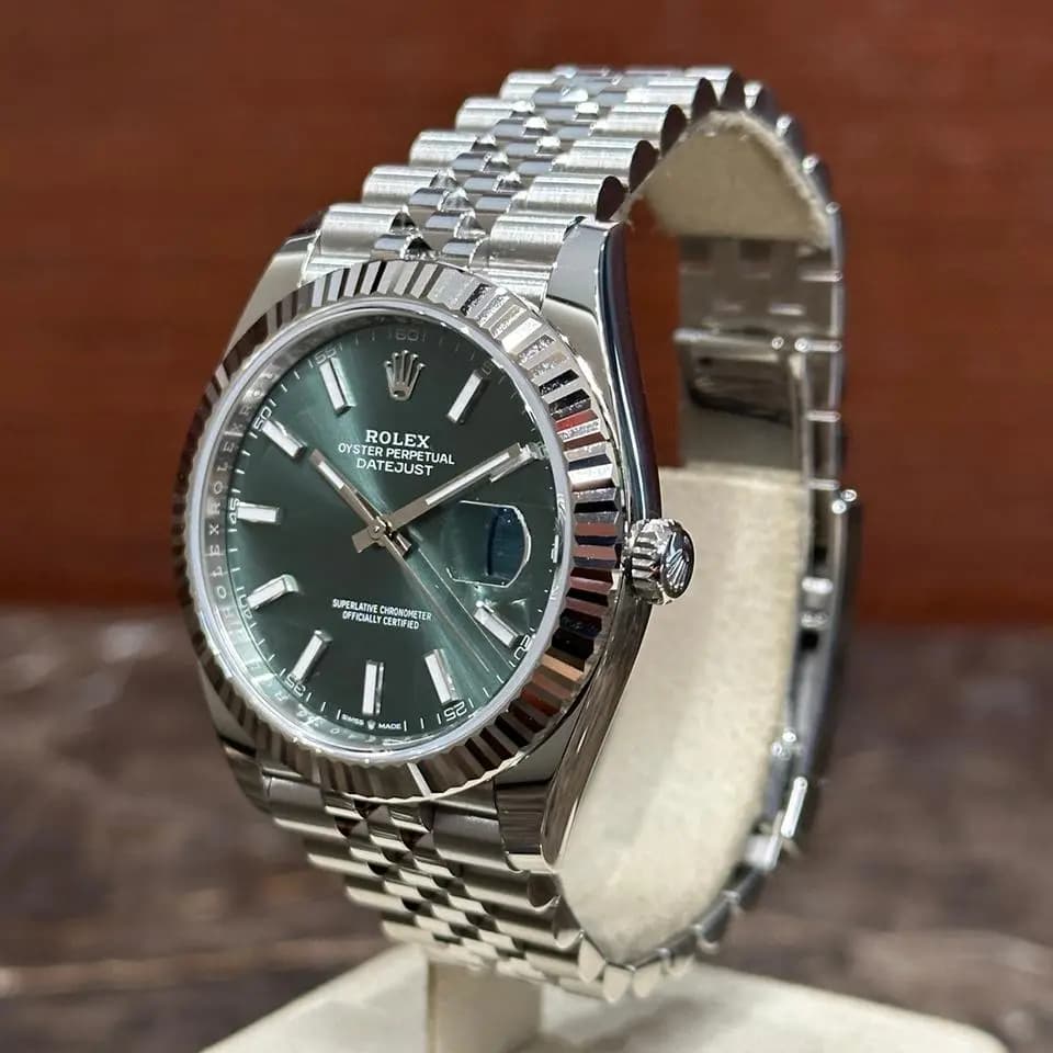 Rolex Datejust 41 Jubilee Mint Green 08/2026 NEW