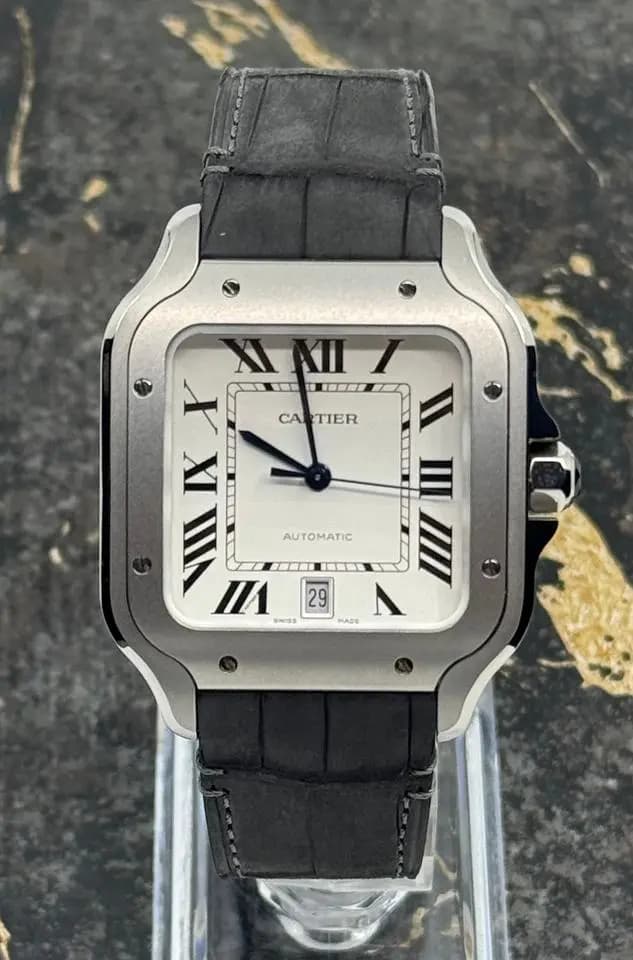 Cartier New 2026 - Cartier Santos de Cartier Large - White Dial - Titanium - WSSA0089
