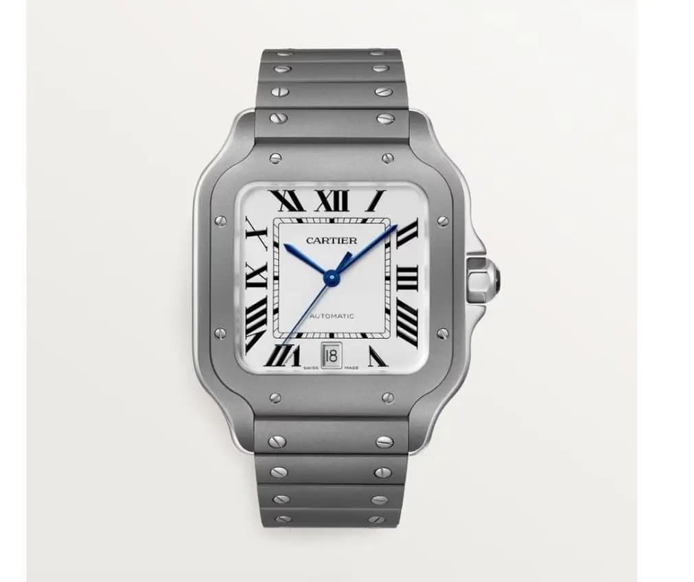 Cartier New 2026 - Cartier Santos de Cartier Large - White Dial - Titanium - WSSA0089