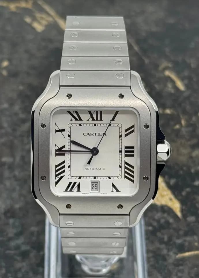 Cartier New 2026 - Cartier Santos de Cartier Large - White Dial - Titanium - WSSA0089
