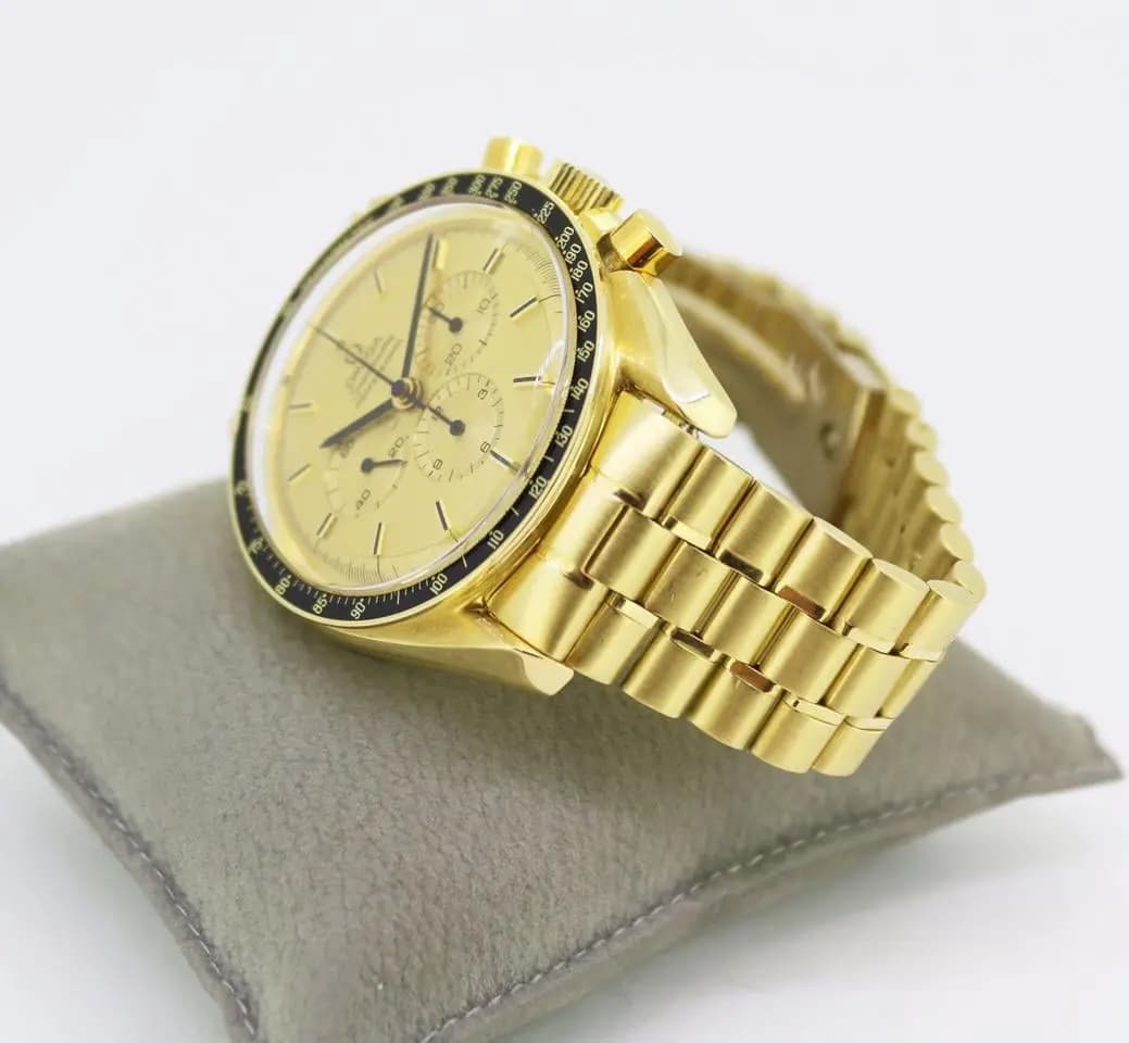 Omega Speedmaster Apollo XI 18Karat Gold 345.0802 vintage First Owner Collectors Watch