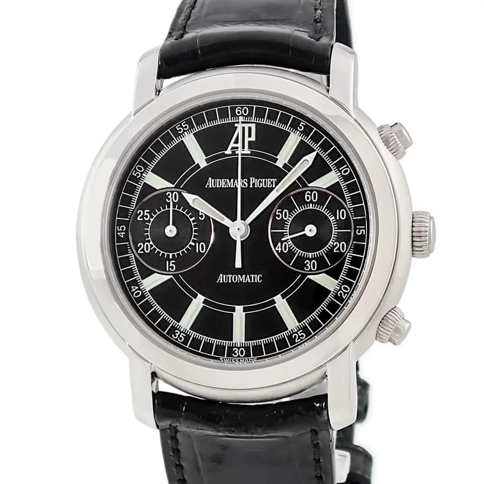 Audemars Piguet Watches 25859ST.O.0001CR Jules Audemars Chronograph Complete serviced black small seconds watch