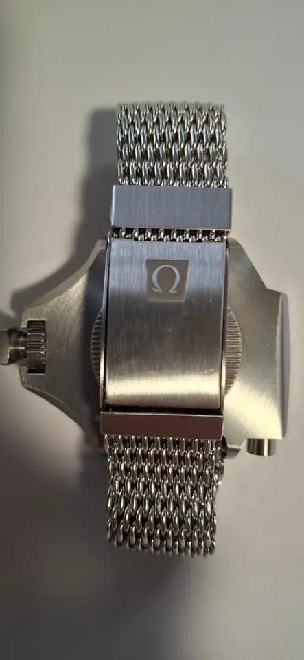 Omega Seamaster 600 PloProf Full Set, Omega Milanaisband, roter Sicherheitsdrücker extra
