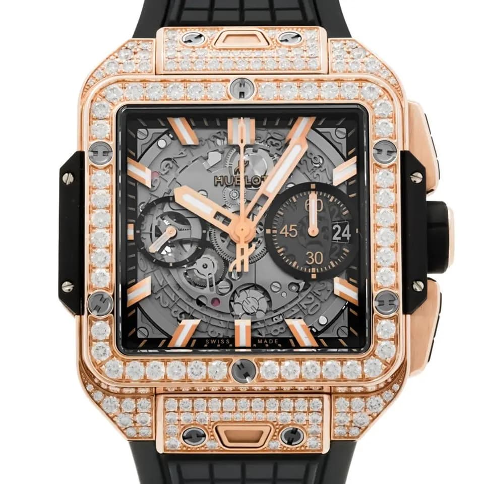 Hublot Square Bang Unico King Gold Pavé 821.OX.0180.RX.1604