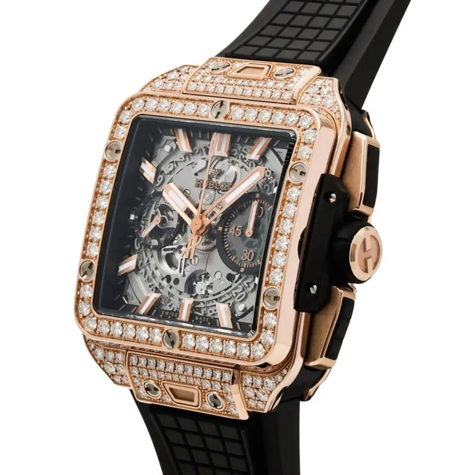 Hublot Square Bang Unico King Gold Pavé 821.OX.0180.RX.1604