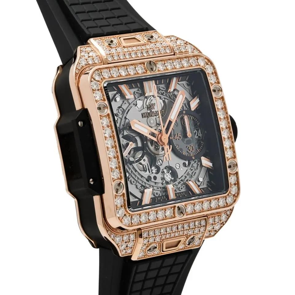 Hublot Square Bang Unico King Gold Pavé 821.OX.0180.RX.1604