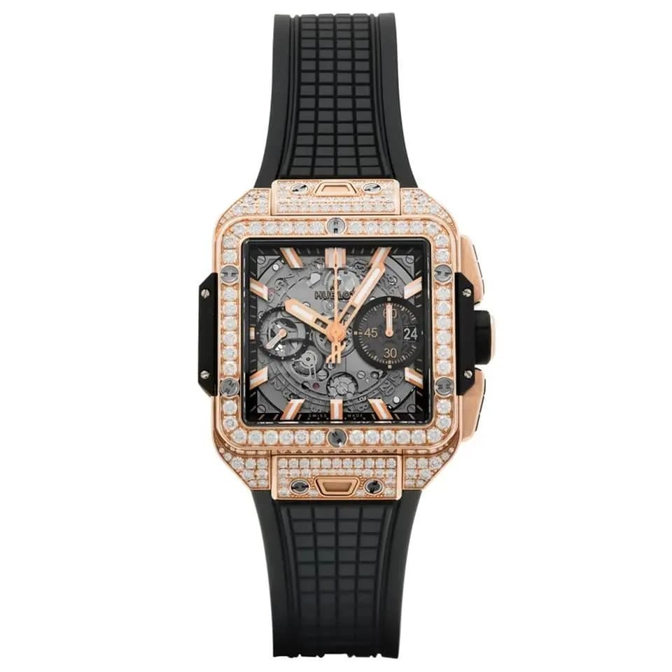 Hublot Square Bang Unico King Gold Pavé 821.OX.0180.RX.1604