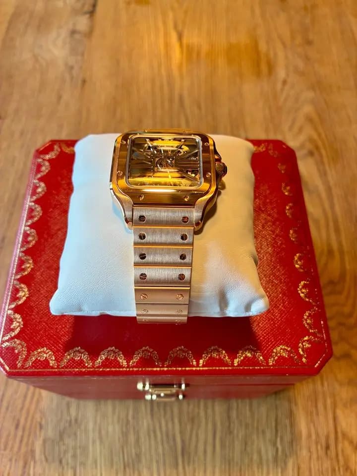 Cartier Santos De Cartier Skeleton Full Set