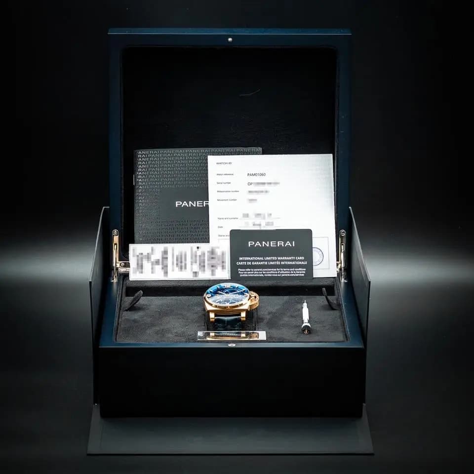 Panerai Luminor Tourbillon GMT Goldtech 47mm PAM01060 Complete Set
