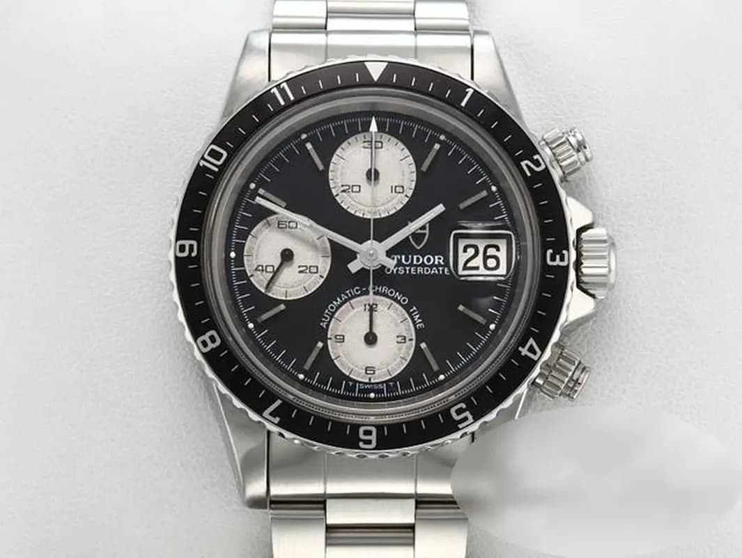 Tudor Big Block Oysterdate Chronograph 94210 Automatik Edelstahl Chrono Stahl Steel Black Dial