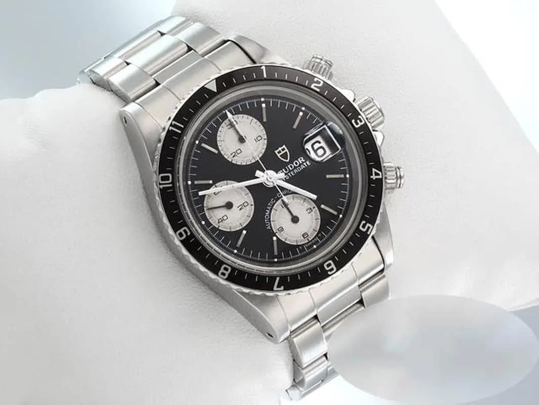 Tudor Big Block Oysterdate Chronograph 94210 Automatik Edelstahl Chrono Stahl Steel Black Dial