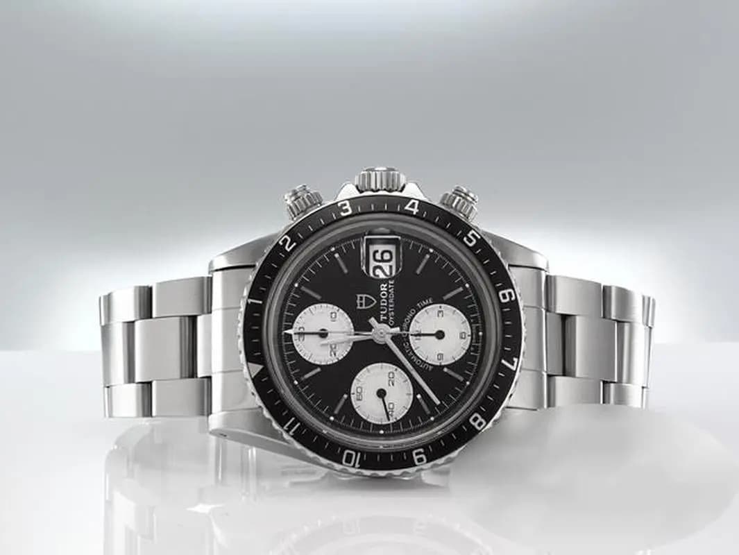 Tudor Big Block Oysterdate Chronograph 94210 Automatik Edelstahl Chrono Stahl Steel Black Dial