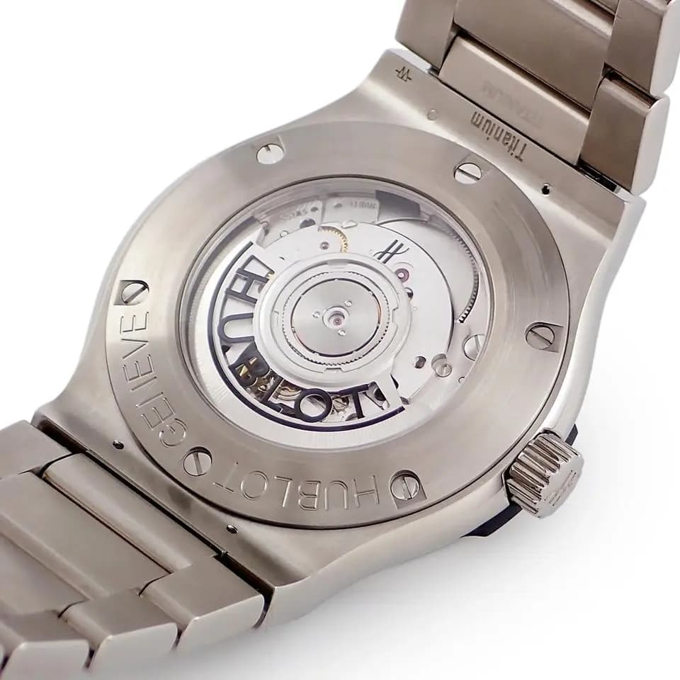 Hublot Watches 542.NX.9010.NX.3704 Classic Fusion Titanium Full Pave Original Factory Diamond Date