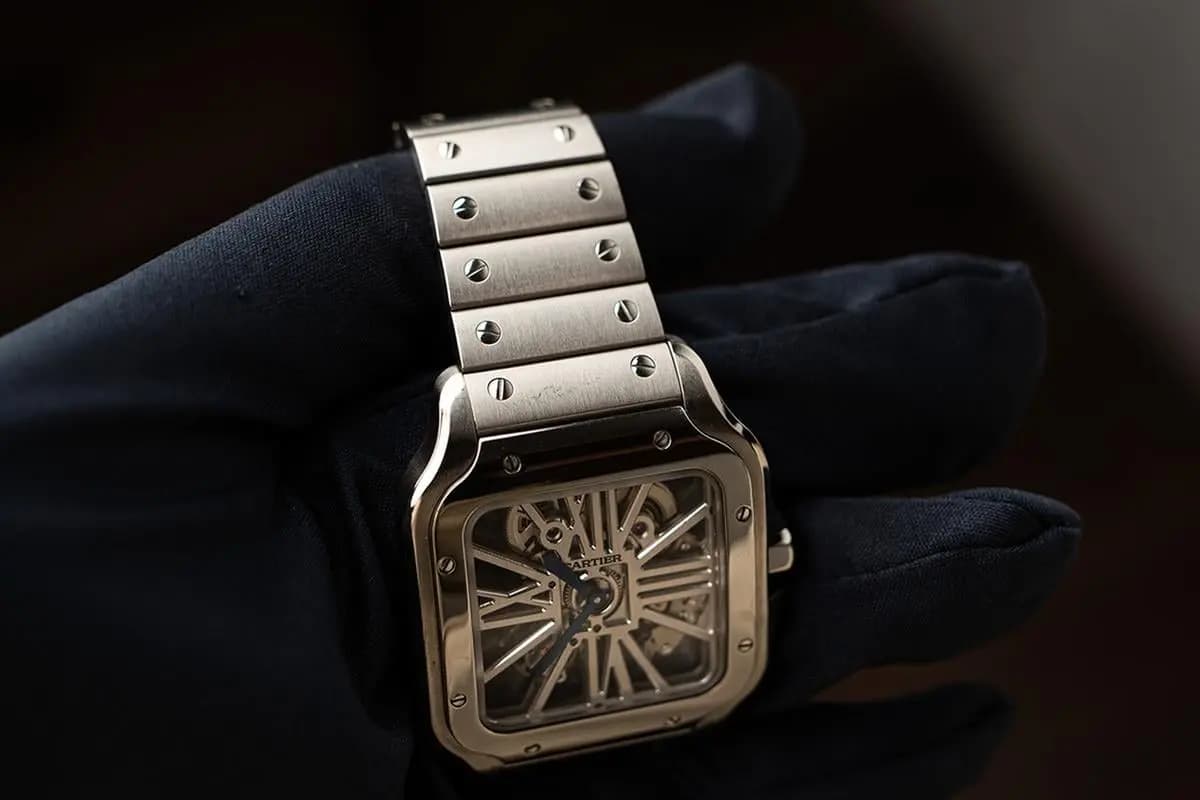 Cartier Santos Skeleton Skeleton - limited rare Ref - extra straps