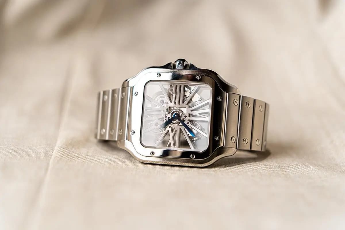 Cartier Santos Skeleton Skeleton - limited rare Ref - extra straps