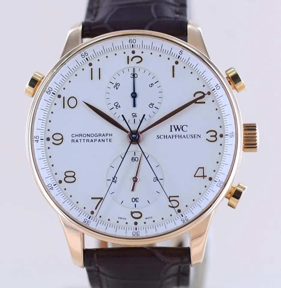 IWC Portugieser 18K Roségold Rattrapante Doppelchronograph 41mm Klassiker