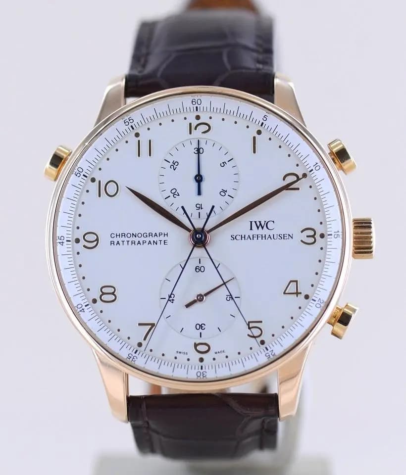 IWC Portugieser 18K Roségold Rattrapante Doppelchronograph 41mm Klassiker