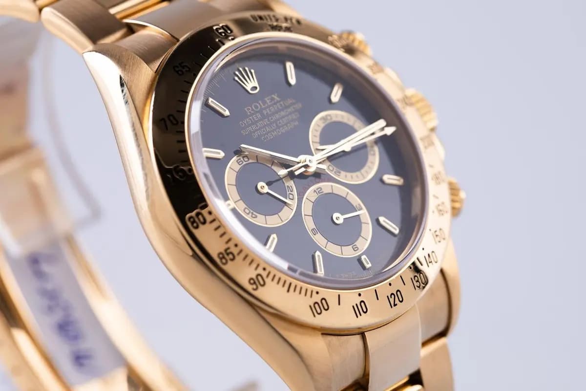 Rolex Daytona Box Yellow Gold Automatic 1996 Black