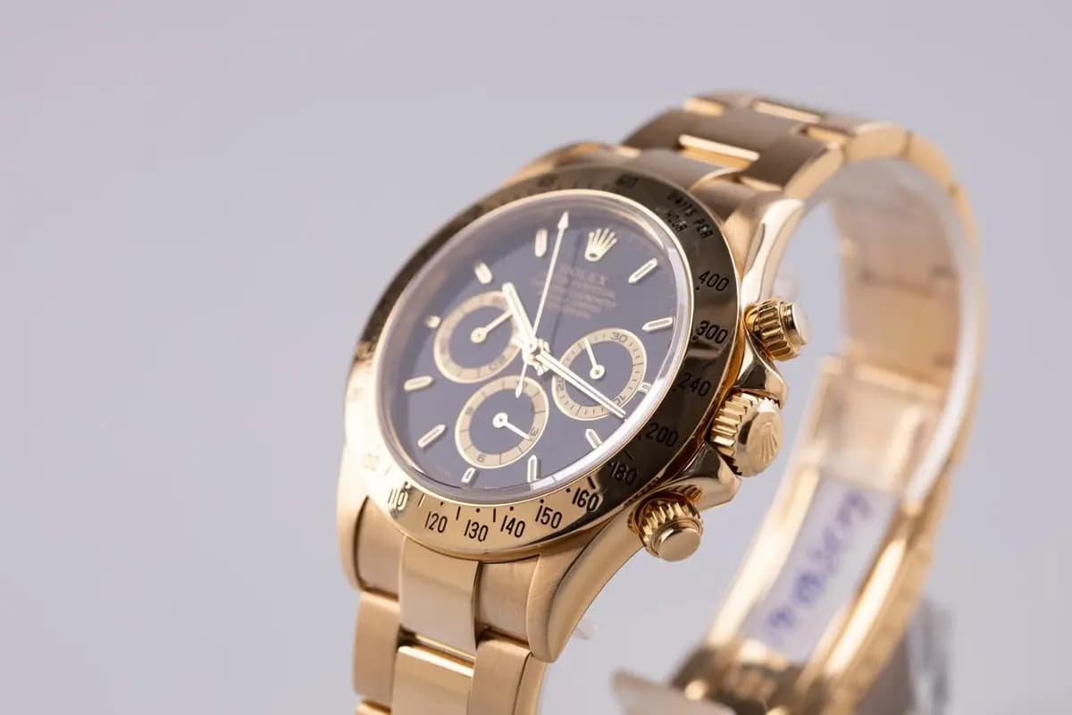 Rolex Daytona Box Yellow Gold Automatic 1996 Black