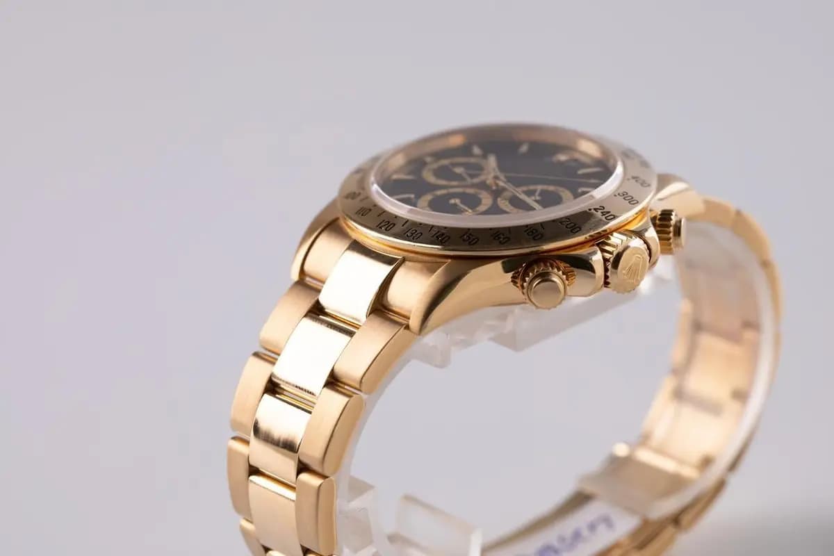 Rolex Daytona Box Yellow Gold Automatic 1996 Black