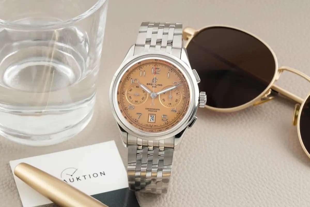 Breitling Premier Steel Automatic Men's Watch Ref. AB014533K1A1 B&P