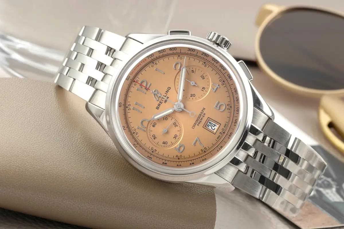Breitling Premier Steel Automatic Men's Watch Ref. AB014533K1A1 B&P