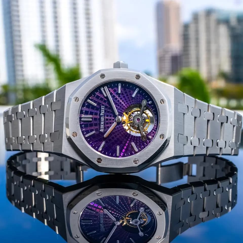 Audemars Piguet 26522ST Royal Oak Tourbillon Extra-Thin Purple Dial 41mm
