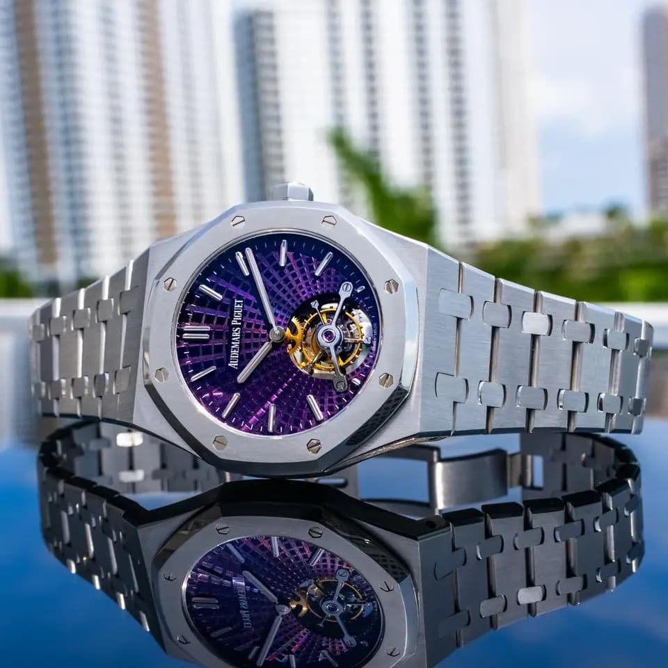 Audemars Piguet 26522ST Royal Oak Tourbillon Extra-Thin Purple Dial 41mm