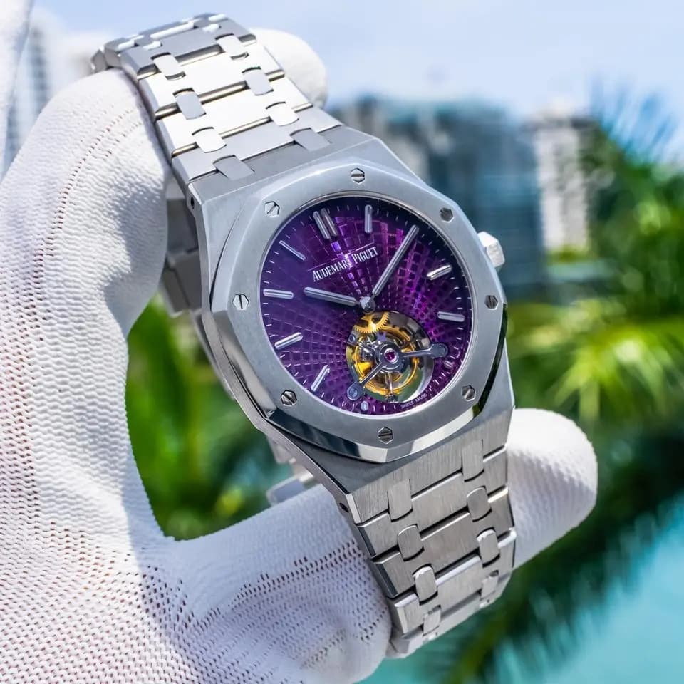 Audemars Piguet 26522ST Royal Oak Tourbillon Extra-Thin Purple Dial 41mm