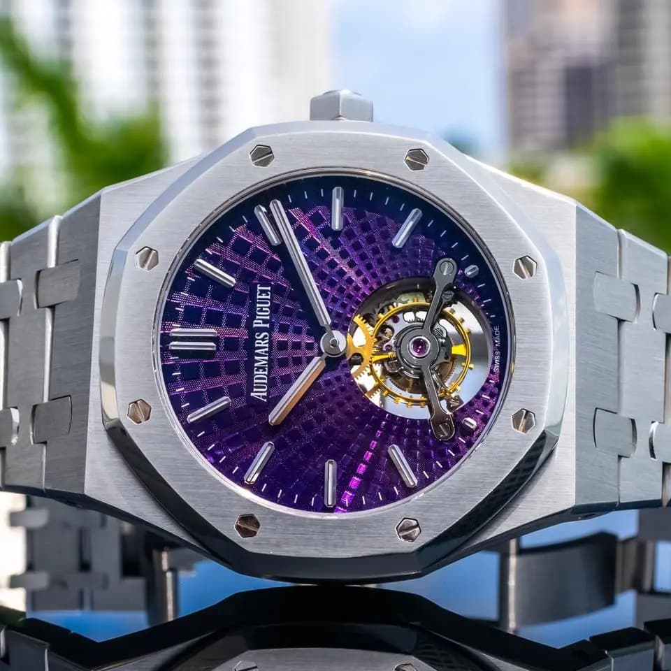 Audemars Piguet 26522ST Royal Oak Tourbillon Extra-Thin Purple Dial 41mm