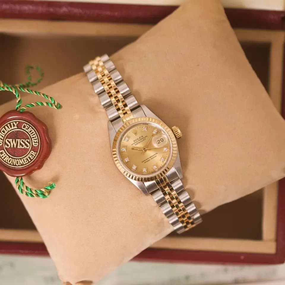 Rolex Datejust 26 69173 Champagne Diamond Dial