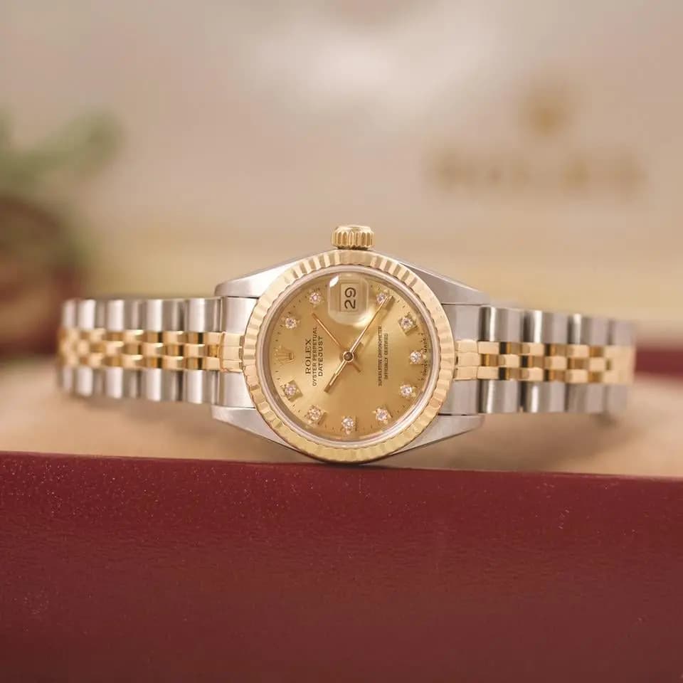 Rolex Datejust 26 69173 Champagne Diamond Dial