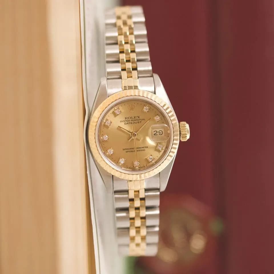 Rolex Datejust 26 69173 Champagne Diamond Dial