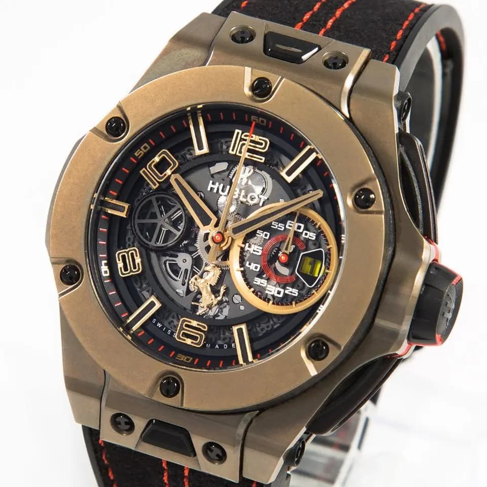 Hublot Big Bang Ferrari Unico Magic Gold 06/2019 top condition box papers