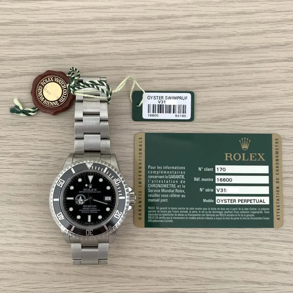 Rolex Sea-Dweller 16600 Date “Polipetto” Italian Police assigned Full Set NOS Stickers