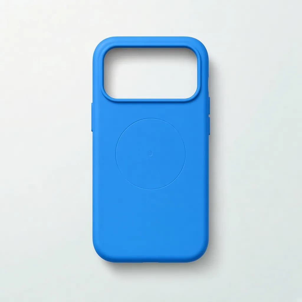 Apple iPhone 18 Pro Silicone Case with MagSafe, Crisp Blue