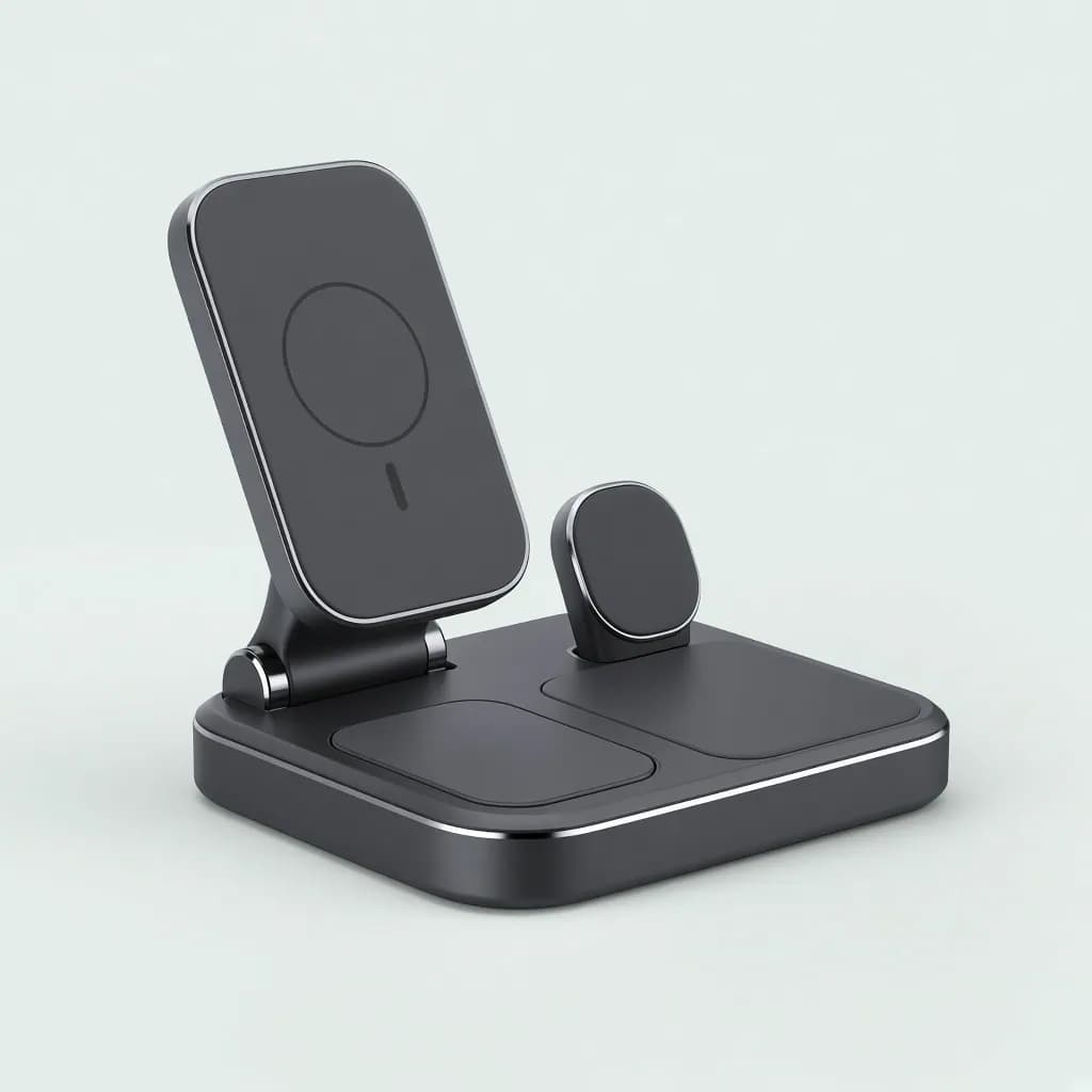 Belkin UltraCharge Pro 3-in-1 Magnetic Charging Dock with Qi2 25W, Charcoal