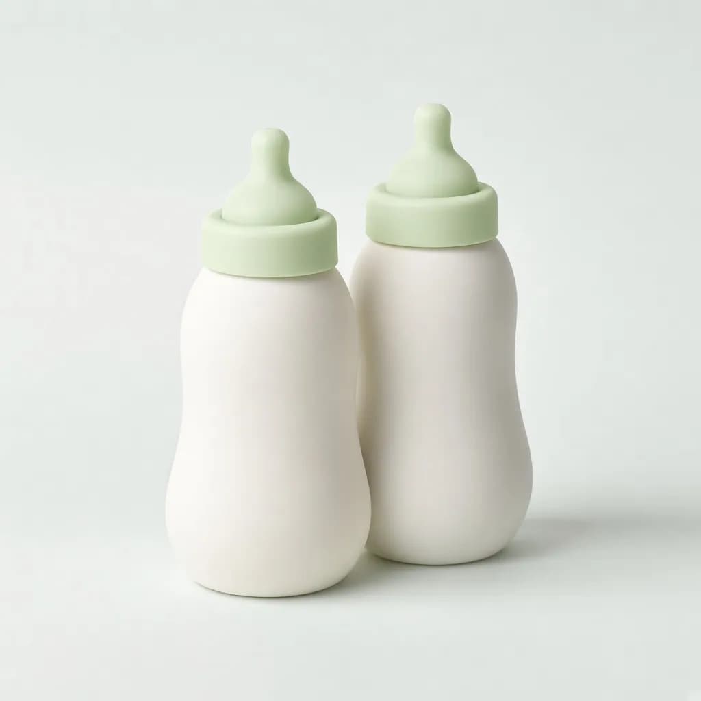 Comotomo Silicone Baby Bottle Gen 2, 8 oz, 2-Pack, Green