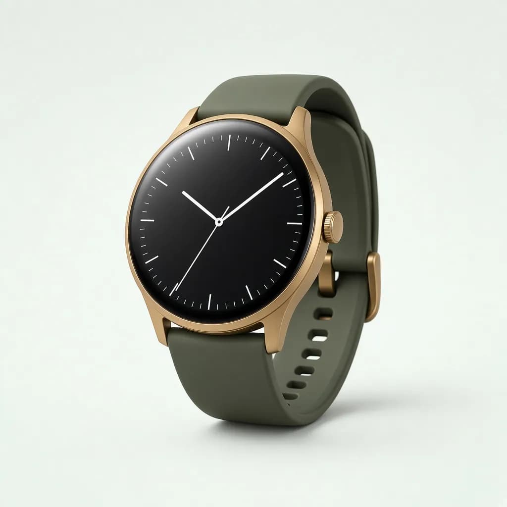 Google Pixel Watch 5, Satin Pyrite / Olive