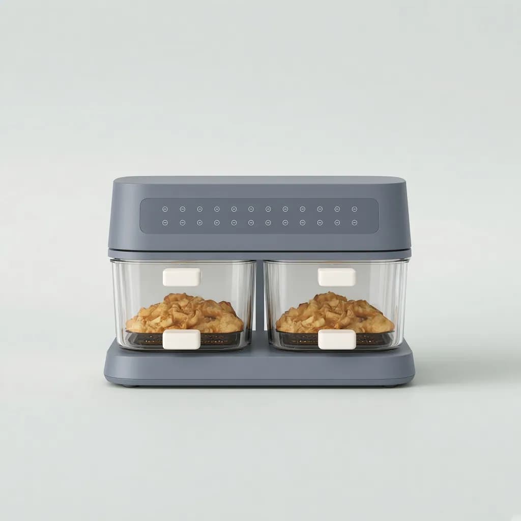 Ninja Crispi DualZone Dual Basket Glass Air Fryer, Cyberspace