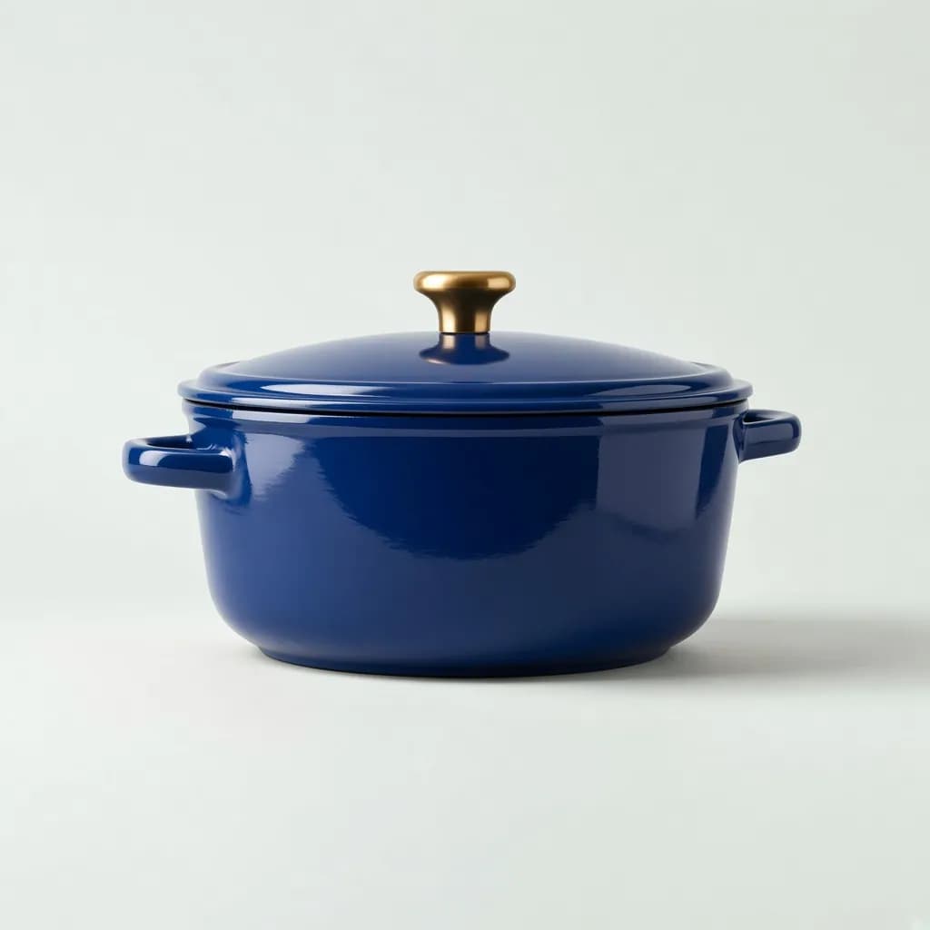 Staub Cast Iron 5.5-qt Round Cocotte, Dark Blue