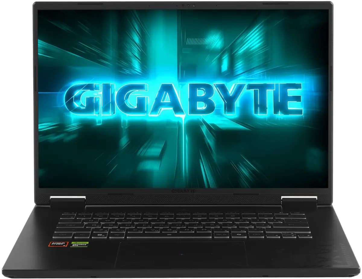 16" laptop GIGABYTE GAMING A16 black [English/Russian layout, 1920x1200, IPS, AMD Ryzen 7 260, cores: 8 x 3.8 GHz, RAM 16 GB, SSD 1000 GB, GeForce RTX 5070 for laptops, 8 GB, witho