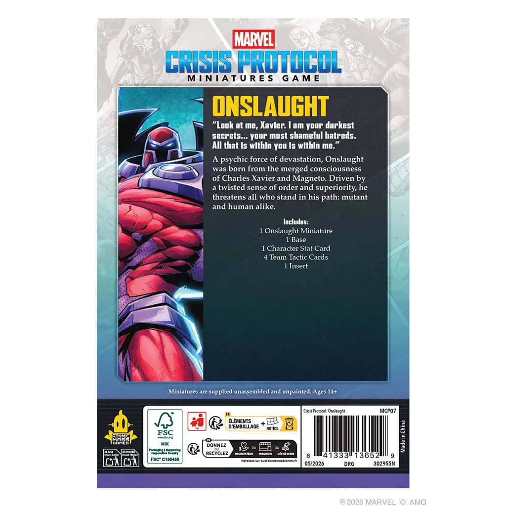 Atomic Mass Games Marvel: Crisis Protocol - Onslaught [UPC 841333136529, players Two Player Only Games Players: Wargames with Rules Supporting Only Two… Theme: Superheroes Reimpl