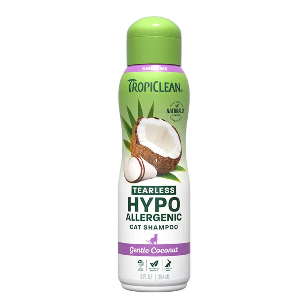 TropiClean® Tearless Hypoallergenic Cat & Kitten Shampoo - Gentle Coconut 12 oz [Description and Overview TROPICLEAN TEARLESS HYPOALLERGENIC CAT S, Product Brand & Name TropiClean