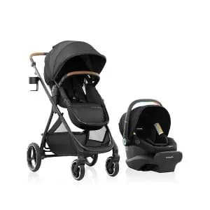 Evenflo Shyft Intuiti Travel System with Litemax NXT NR Car Seat and SensorySoothe - Eclipse Black [Dimensions (Overall) 42.5 Inches (H) x 31 Inches (W) x 37 Inc, Weight 22.7 Pound