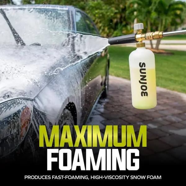 Sun Joe 1 Gal. Premium Snow Foam Pressure Washer Rated Car Wash Soap and Cleaner, Pineapple, SPX-FCS1G [Container Size (oz.): 128, Features: No Additional Features, Returnable: 90-
