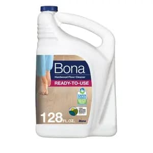 Bona Cleaning Products Wood Cleaner Spray + Mop Multi Purpose Floor Cleaner - Unscented - 128 fl oz [Scent Unscented, Health Facts Animal By-Product-Free, Phthalate-Free,, Product