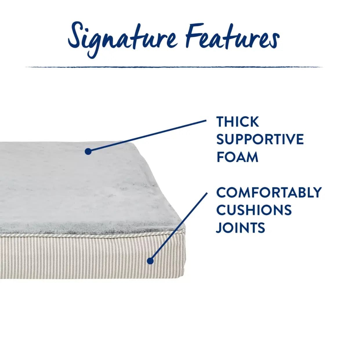 Top Paw® Orthopedic Mattress Dog Bed, Brown/Grey/Tan, Medium/Large/XLarge, 28Lx22W, 38Lx30W, 48Lx38 [Brand Top Paw®, Includes 1 Orthopedic Mattress, Color Grey, Dimensions 48 IN L